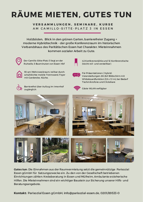 Flyer Raummiete